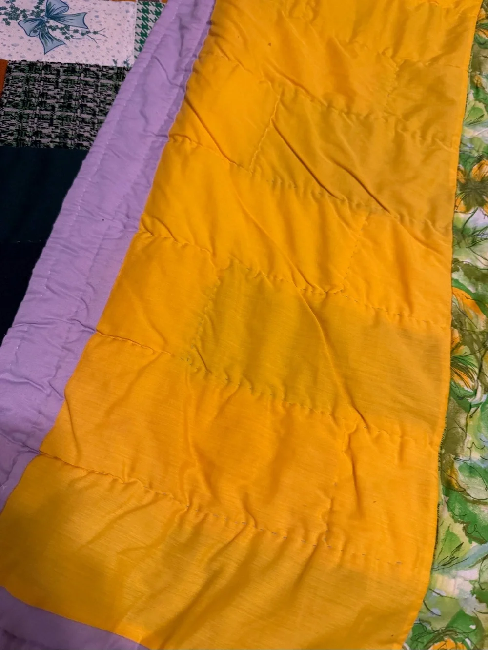 Handmade scrap patchwork quilt